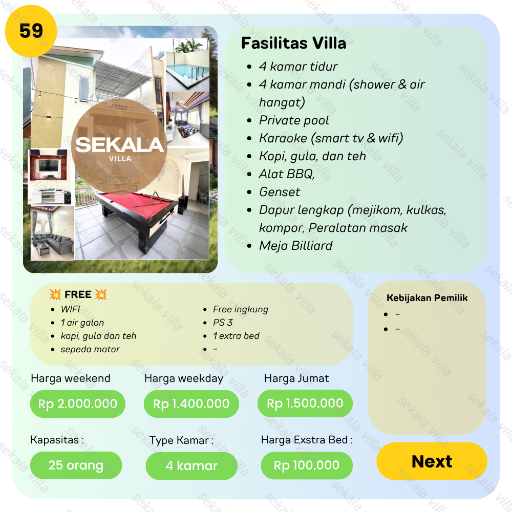 Villa Tawangmangu No 59 - Gambar 3