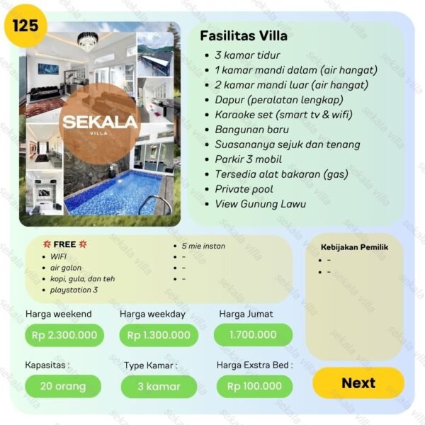 villa di tawangmangu by sekala villa