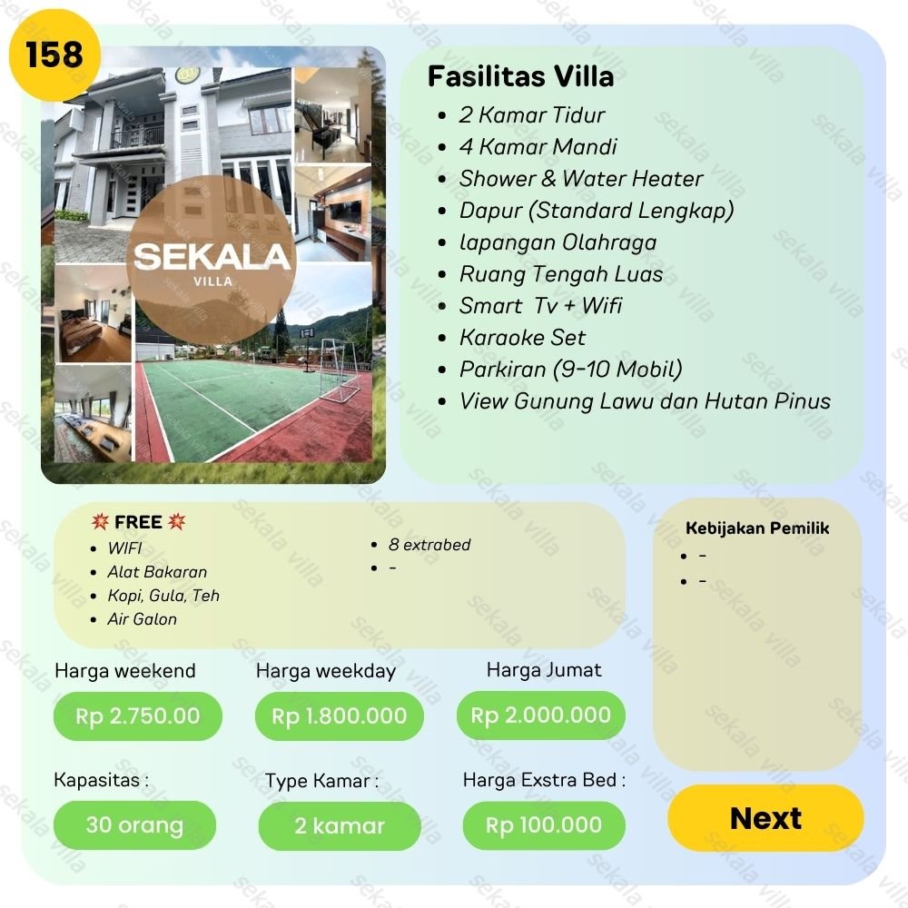 Villa Tawangmangu No.158 - Gambar 2